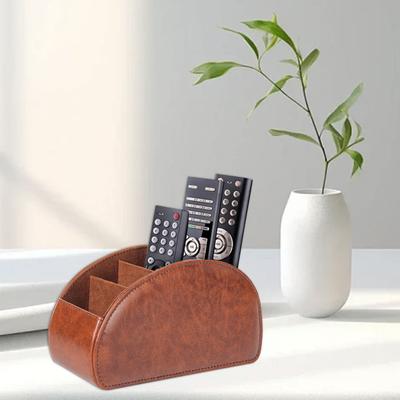 Yousheng Remote Control Holder Storage Box with 5 Compartments Large Capacity Remote Control Storage Organizer Pen Holder