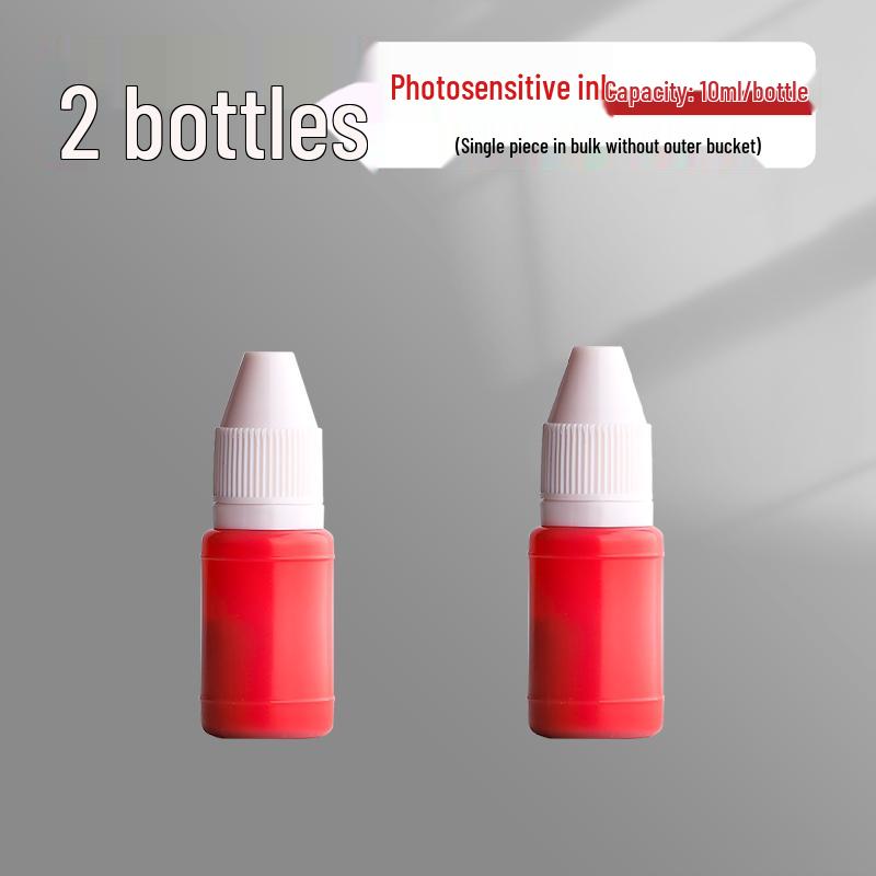 Quick-drying Photosensitive Red & Black Ink Refill for Stamping Pads