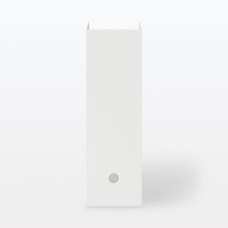 MUJI Recycled Polypropylene Stand File Box - White Gray, Approx. W10 x D27.6 x H31.8cm, 83904340