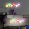 A03F-Hexagon LED Light Remote DIY Geometry Hex Light Touch Sensitive RGB Colorful Wall-Mounted Panels For Bedroom Living Room