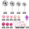 Disco Ball Cake Topper Mirror Balls Cake Decorations with Silver Stars Cake Topper for 70s 80s Disco Dance Party Supplies