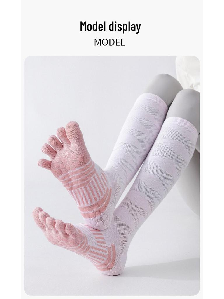Non-Slip Five-Toe Pilates & Yoga Socks with Massage Sole