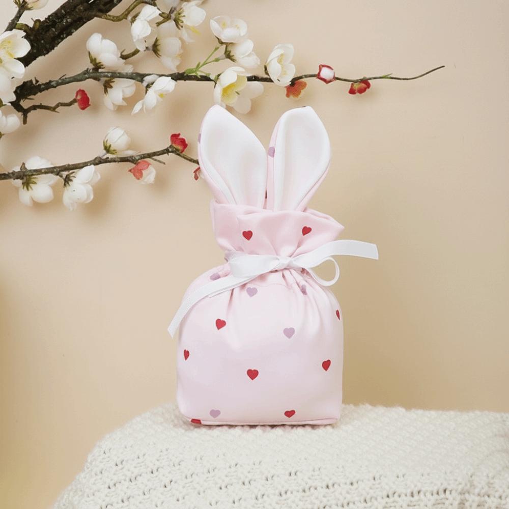 5 Pcs/Set Durable Rabbit Ears Drawstring Bags Reusable Candy Packaging Box  Holiday Decor
