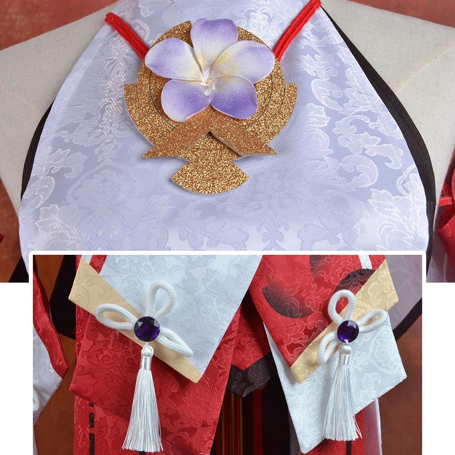 Spiel Cosplay Yae Miko Guuji Yae Kostüme Uniform Perücke Frauen Halloween Party Kostüme Kleid Anzug
