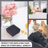 1set Texture Paper Jewelry Gift Boxes with Sponge Mat Inside Square Black 9.1x9.1x2.9cm Inner Diameter: 8.5x8.5cm Deep: 2.6cm 16pcs/set