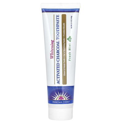 Aktivkohle Zahnaufhellende Zahnpasta, Frische Minze, 5.1oz (145g)