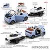 1:24 Car Toy WuLing HongGuang Mini EV Models Alloy Diecast Sound Light Pull Back Door Opened Rubber Tires Ornament Vehicle Gifts
