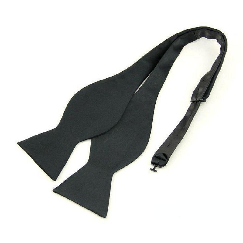1Pc Men's Classic Solid Bow Ties Self Tie Adjustable Business Wedding Papillon for Men Accessories