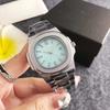 Stainless Steel Band Mens Square Quartz Watch With Date Display Luminous Hands Unisex Sport Style