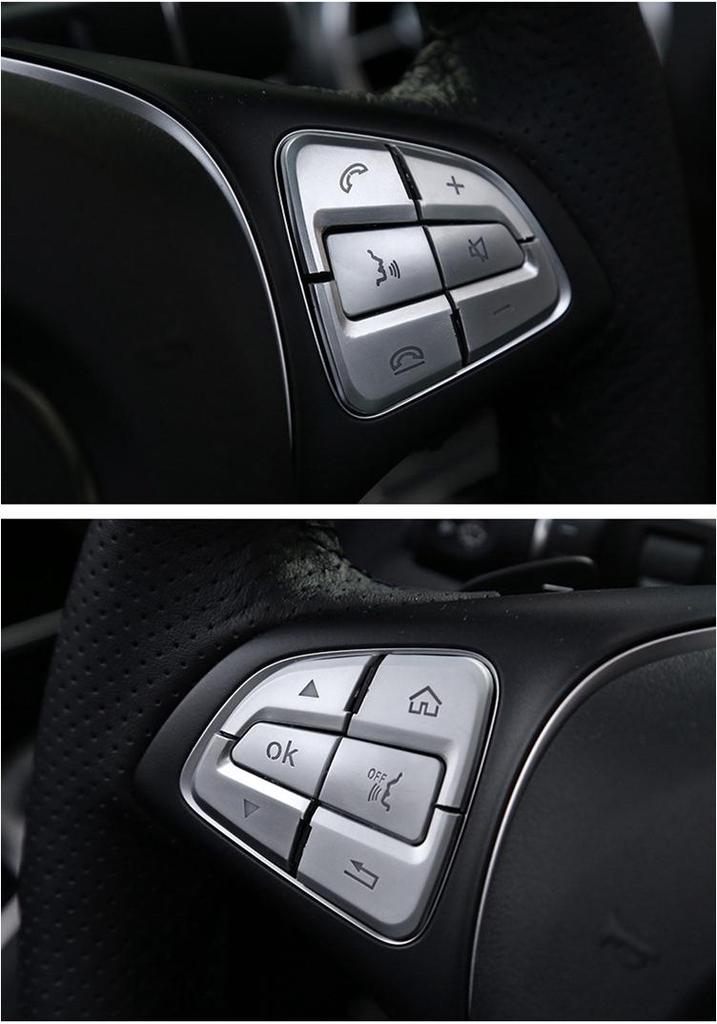 Steering Wheel Button Stickers for Mercedes C200 E260L GLC300 GLA CLA GLK