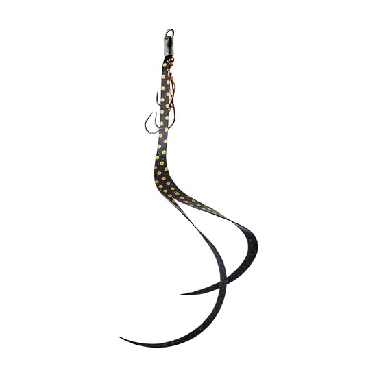 Gamakatsu Luxxe Ohga Tie Unit Slit Curly #52 Solid Black Gold Spot 41-053