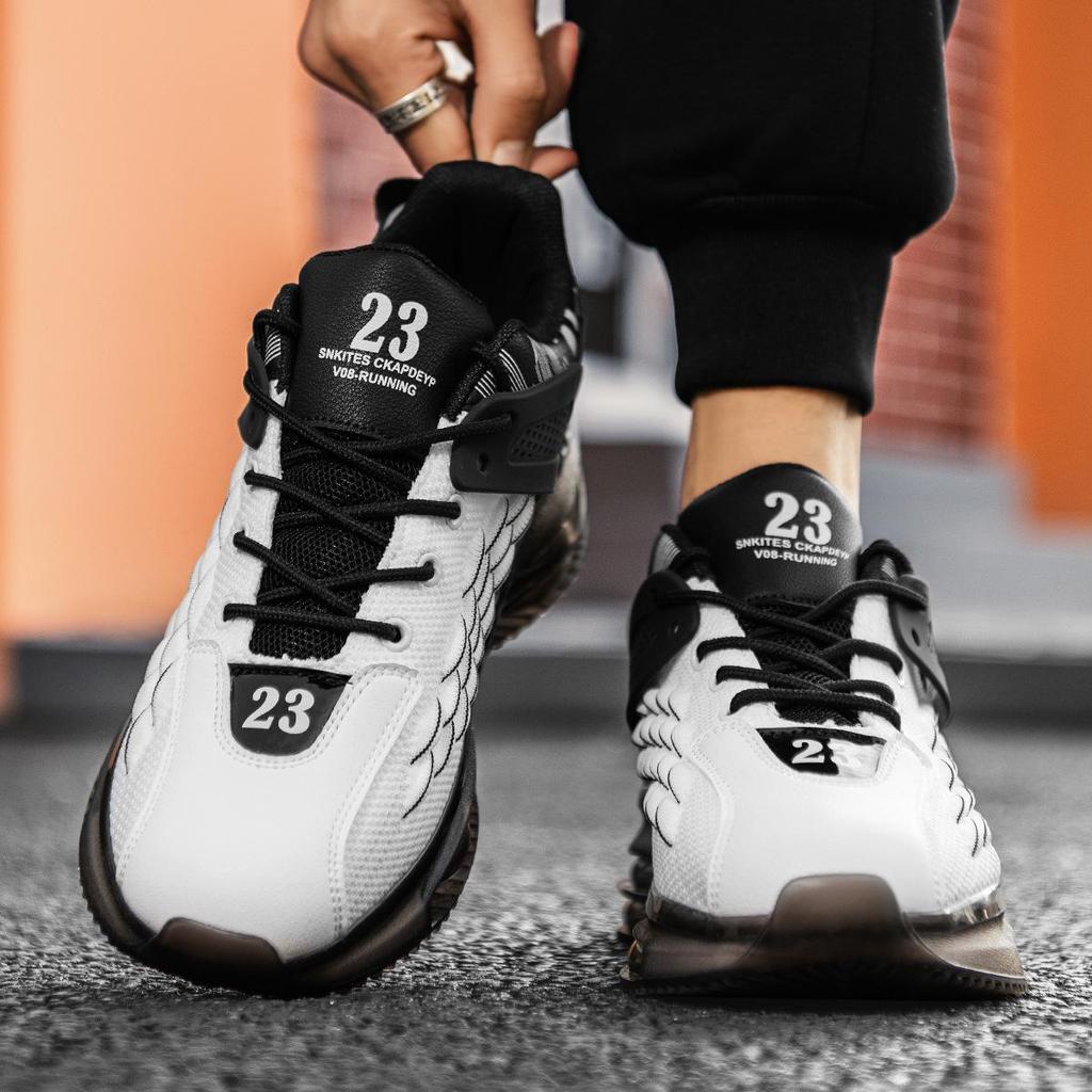 High-Top Men's Running Shoes - Youth and Casual Dad Sneakers for Spring