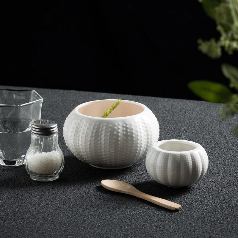 Spanish Creative Molecular Cuisine Sea Urchin Bowl French Ceramic Plate Oyster Bowl Mushroom Plate Restaurant Sashimi Small Bowl