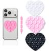 Silicone Suction Cup Phone Mount Double-Sided Heart Shaped Non Slip Suction Cup Phone Mount Hands-Free Phone Holder Accessories 5