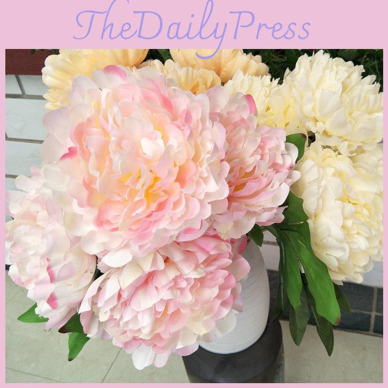 Silk Peony Oversized Flowers With Artificial Blooms For Wedding Decorations