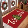 Christmas Welcome Doormat Living Room Decorative Area Floor Mat Indoor And Outdoor Entry Dirt Resistant Doormat