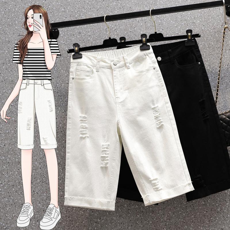 

Large Size Straight Leg Jeans High Waist Casual XL чорний