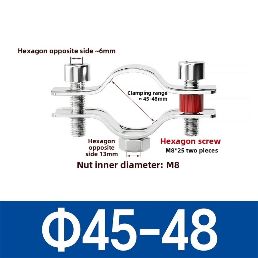 1Pcs 304 Stainless Steel Stainless Steel Pipe Bracket OD 8-325mm Pipe Clamp  for Water Pipe