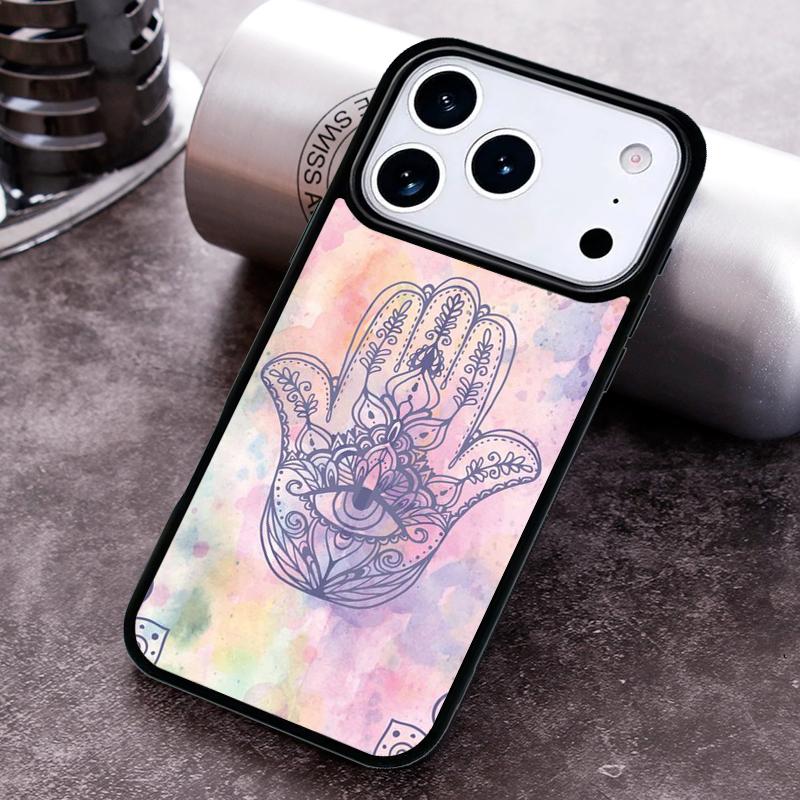 Hamsa Hand of Fatima Phone Case for iPhone 17 16 15 Pro Max Air 14 13 12 11 Plus Shockproof Cover