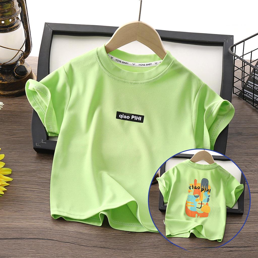 Summer Children's Simple T-shirt Boys' Outerwear Girls' Breathable Children's Top