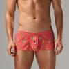 Calções de Cartoon Masculinos de Cintura Baixa Algodão Respirável Calças de Pijama para Casa Calções Finos Confortáveis Justos