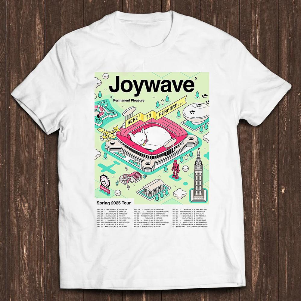 

Joywave Band Here To Perform Tour Dates White Cotton T Shirt Full Size S5XL Unisex T-Shirt M