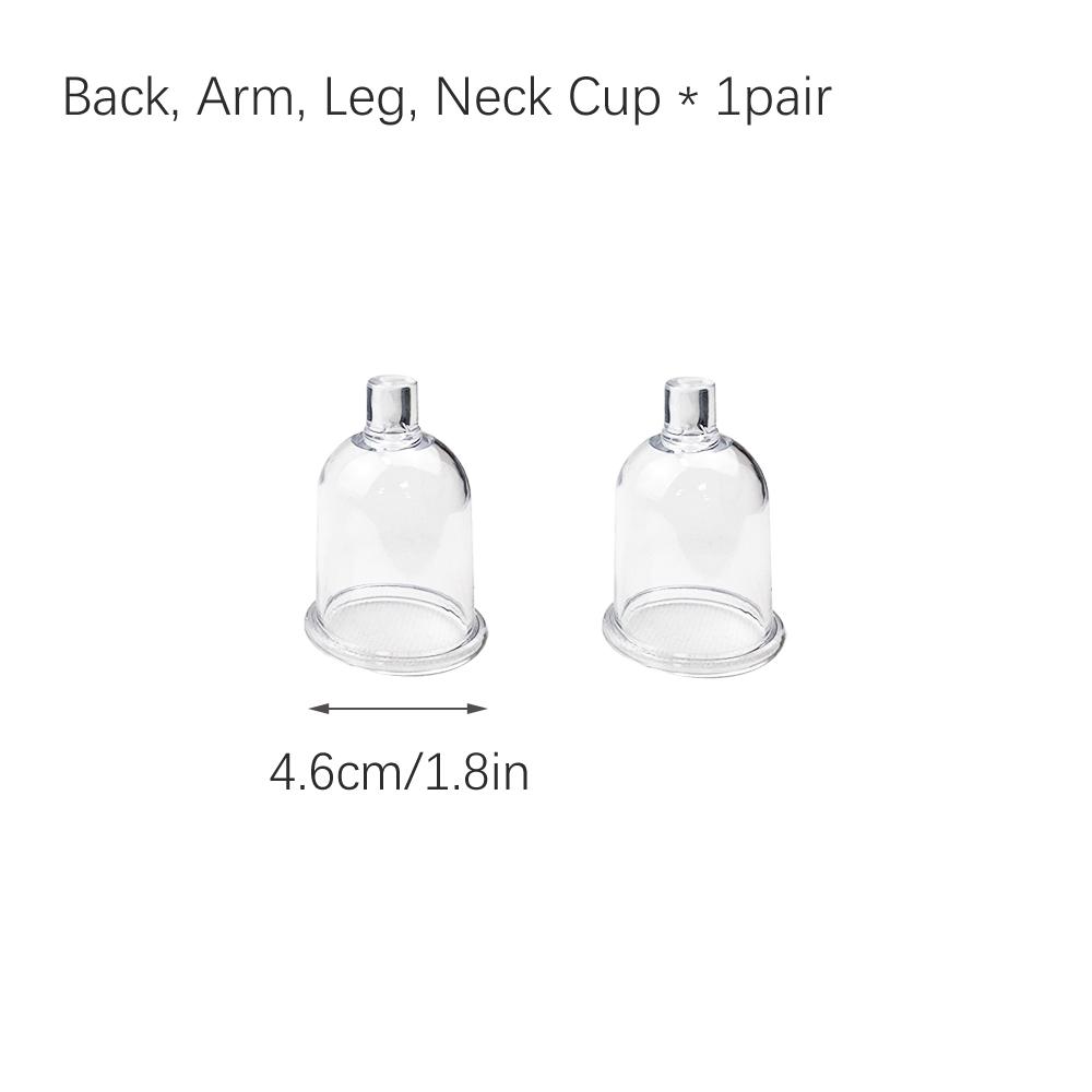 Body Back Arm Neck Suction Vacuum Cupping Nozzles Gua Sha Therapy Cups Buttocks Cellulite Removal Stimulate Lymphatic Drainage 4.6cm 1 pair