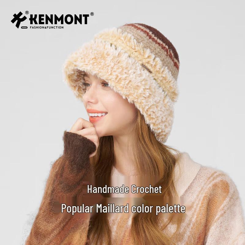Женская осенне-зимняя шляпа-ведро из овечьей шерсти Kenmont One Size