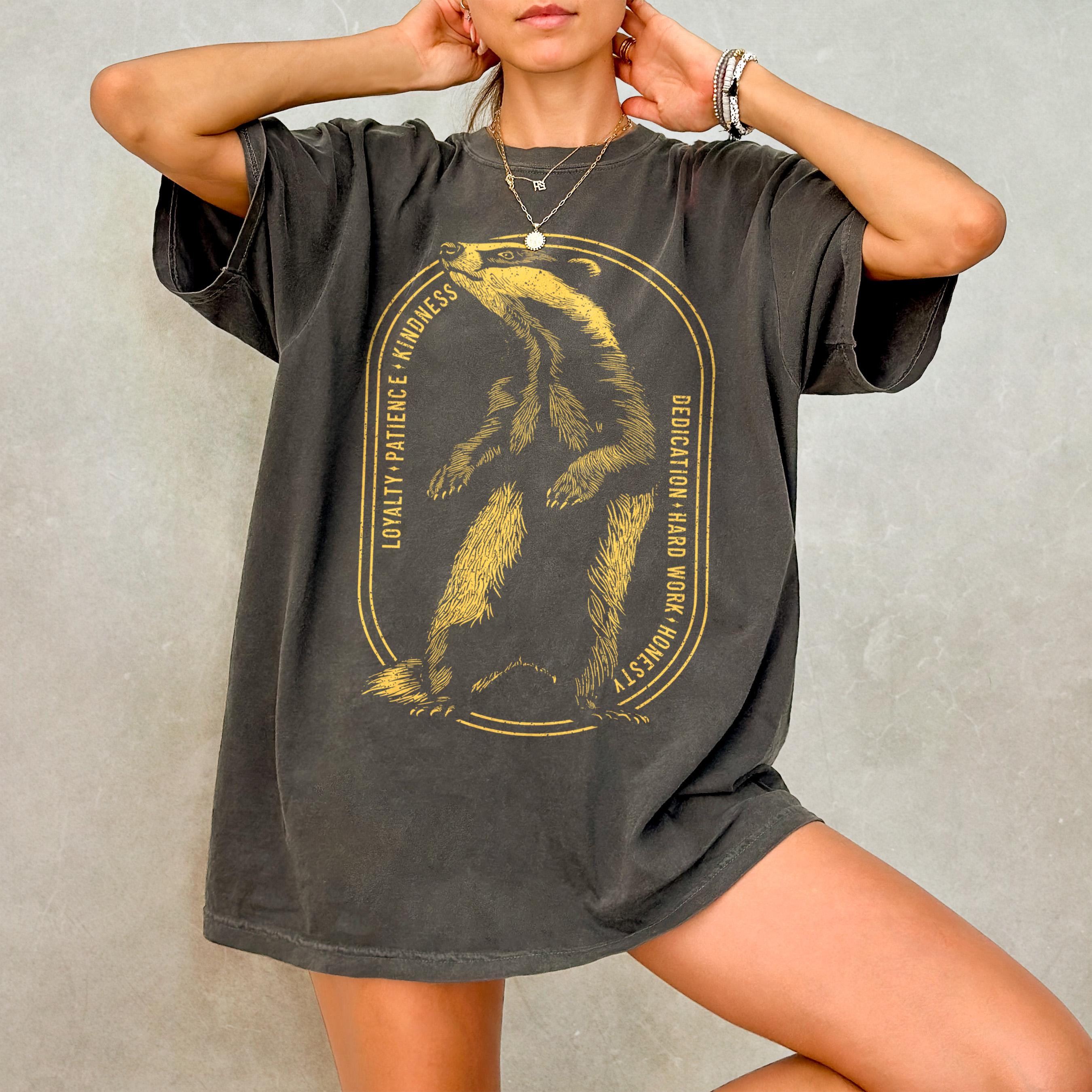 

Wizard Badger House Printed Tshirt SpringSummer Womens 2026 New Fashion Trend Top Short Sleeve Comfortable Tshirt S