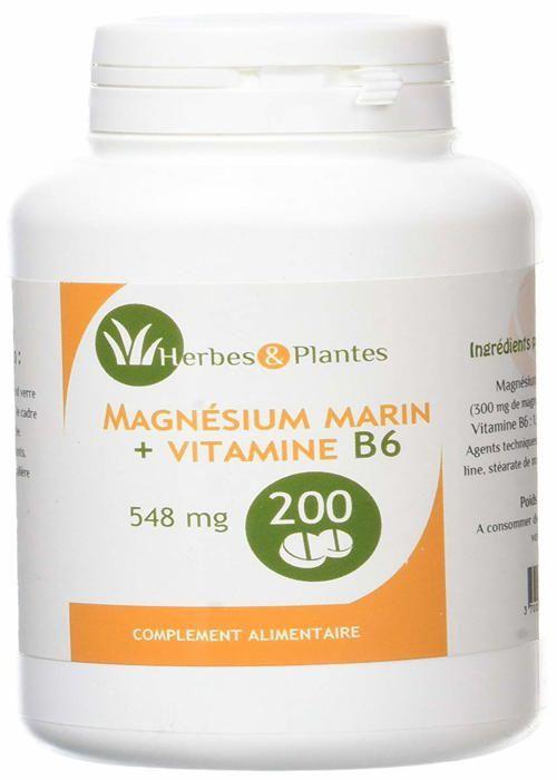 Complement tonus - complement vitalite herbes et plantes - hbmagnescomp200 - magnésium marin 200 comprimés 547 mg