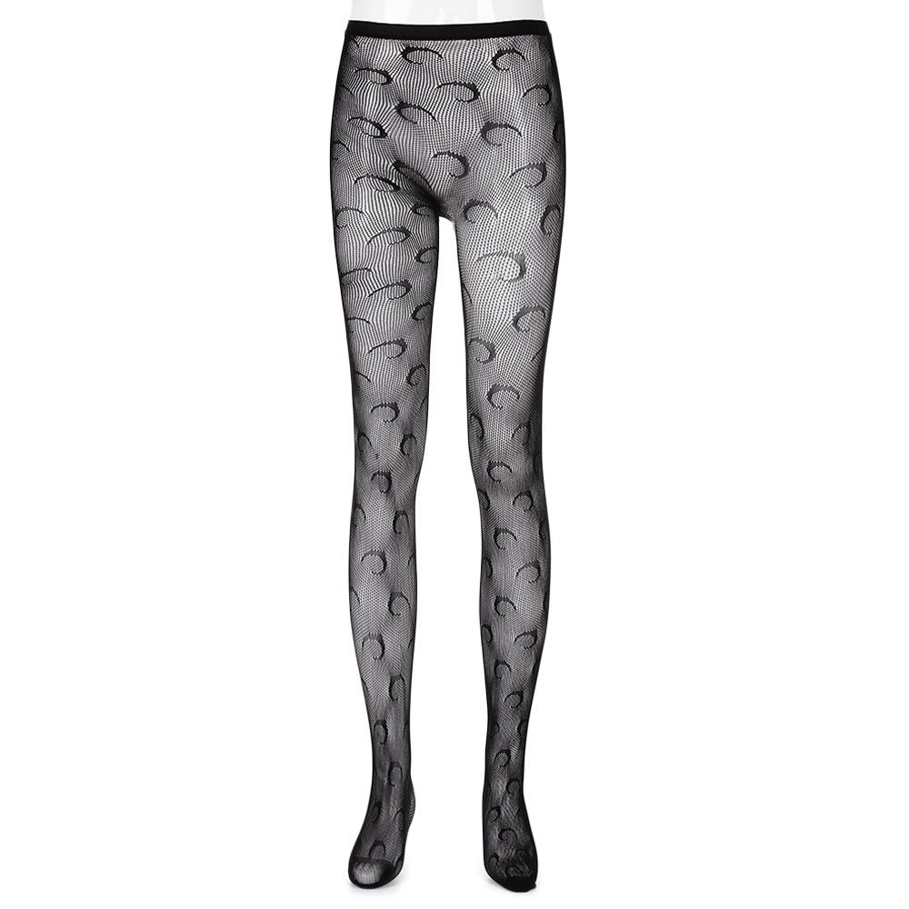 Love Black Retro Rose Flower Bottoming Stockings Pantyhose Fishnet Lace Trousers Gothic Tights