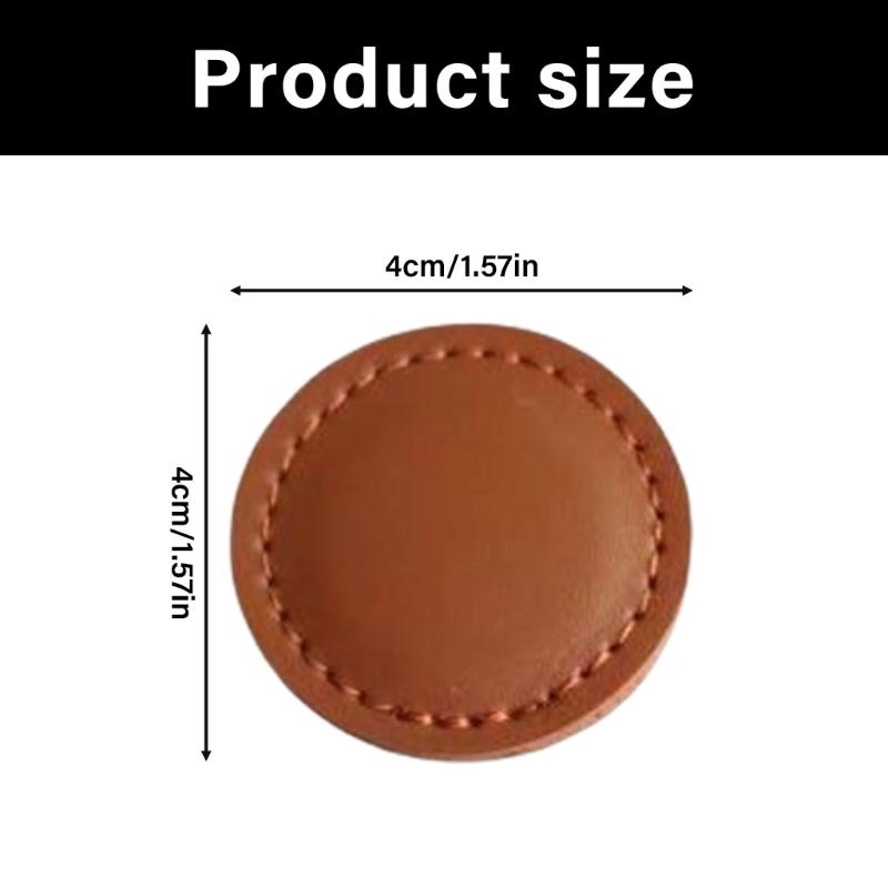 Flat Golf Ball Position Marker With Strong Magnetic Artificial Leather Round Golf Ball Marker Golfers Gift 4cm Size