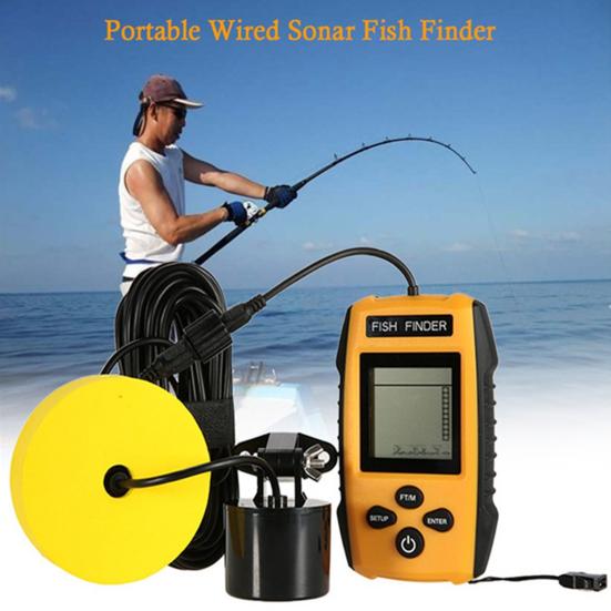 1 Set Fish Finder Wireless Anti-rust Helpful Digital Display Fishing Tool for Sporting