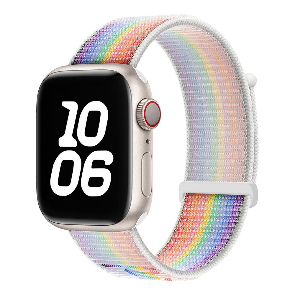 Laço de Nylon para Pulseira Apple Watch 46mm 45mm 44mm 49mm 46mm 40mm 41mm 38mm 42mm Correa Pulseira iWatch Série 6 Se 7 8 9 10 11 ultra1/2/3 pulseira