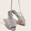 Fashion Womens Shoes 2025 All-Match Female Sandal Open Toe Large Size Strappy Heels Luxury New Girls Flat Peep Summer Big  Beige