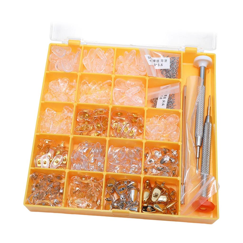 Eyeglasses Repair Set Screw Nose Pads Glasses Repair Set for Spectacle Accessories