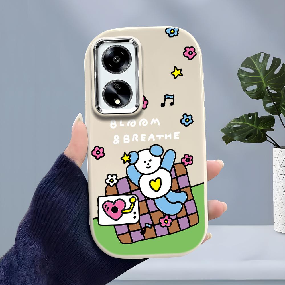 Ensfarget Sølvkant Linse Myk Flytende Silikon Støtsikkert Telefondeksel for iPhone Samsung Huawei Honor Xiaomi Redmi OPPO Realme Vivo Infinix Tecno