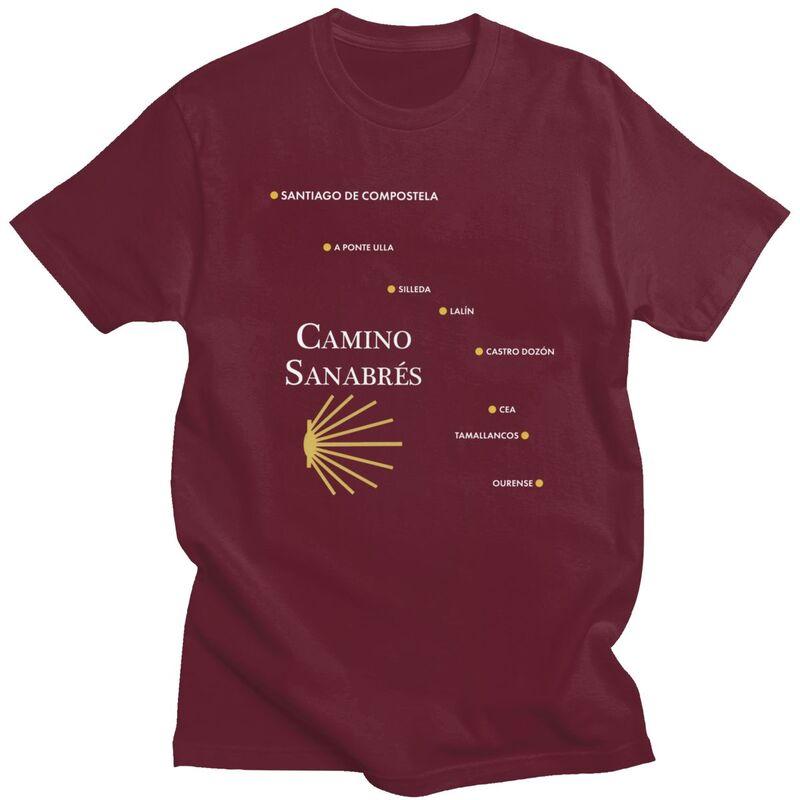 Custom Fashion Buen Camino De Santiago T Shirts Men ShortSleeve El Camino Way Tshirt Casual Tee 100 Cotton Oversized Tshirts