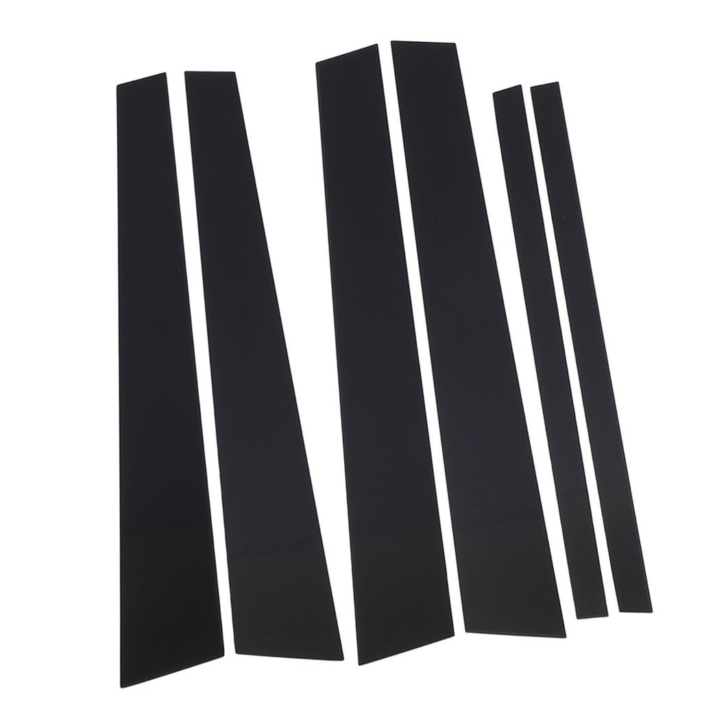 6 STÜCKE Säulenverkleidung Glänzend Schwarz Stilvoll Einfache Installation Autotür Säulenverkleidung für Crown