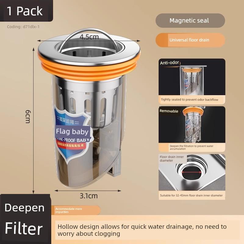 Toilet Neutral Toilet Pipe Floor Drain Odor Preventer