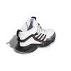 adidas Lockdown J Fabric Slip Resistant Abrasion Resistant Mid Top Children's Basketball Shoes White Black Unisex GZ3084