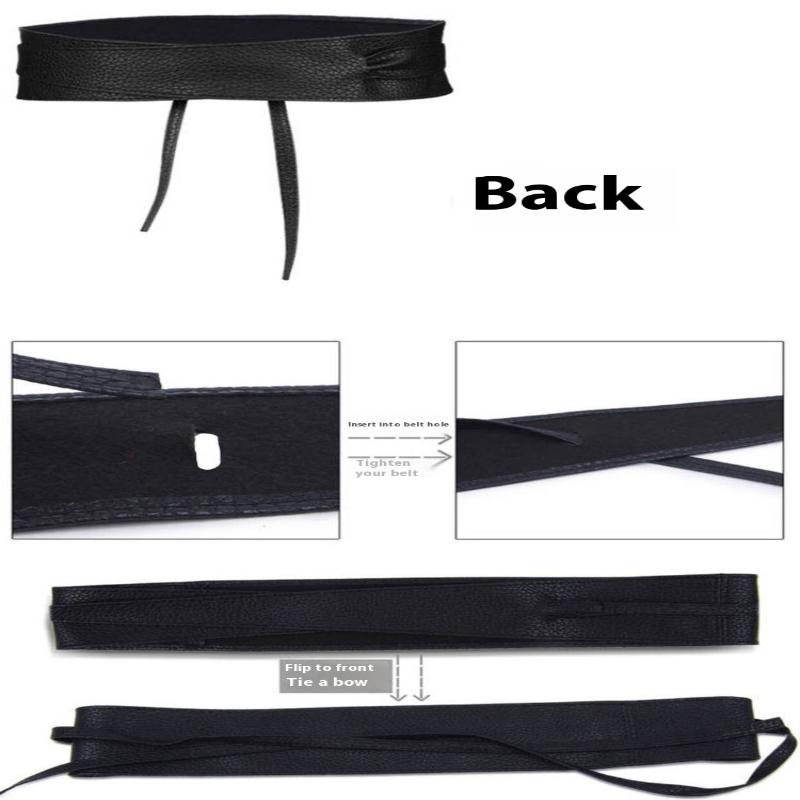 Bowknot Simple Wrap Luxury Wide Waist Band Leather Belt Corset Waistband Ladies Dress Cummerbands