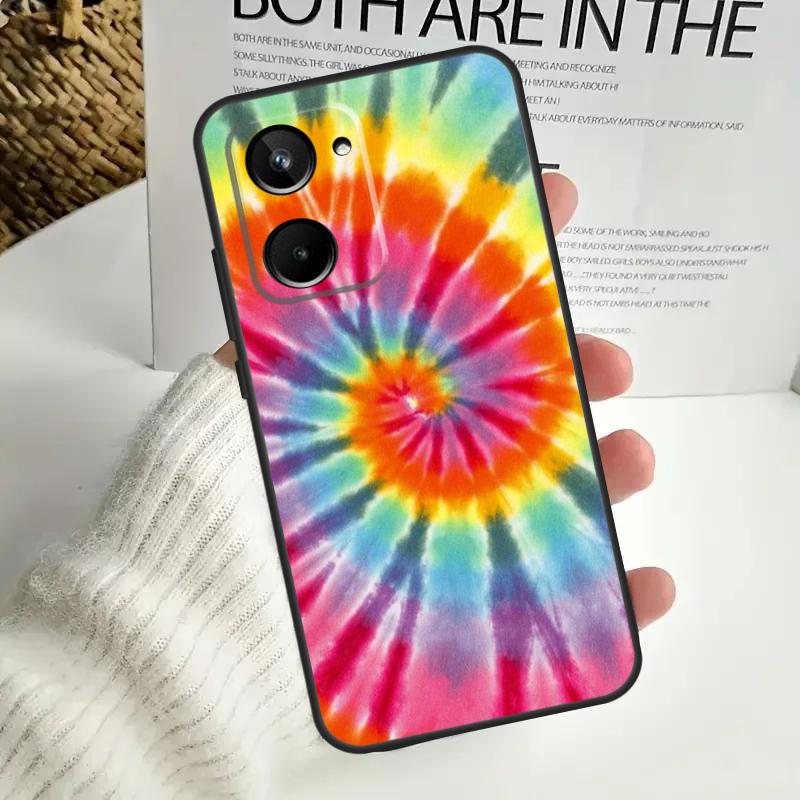 Trippy Tie Dye Hippie Art For Realme GT Neo 5 GT5 9 10 11 12 Pro Plus C30 C31 C33 C35 C25s C21Y C51 C55 C67 C53 Case
