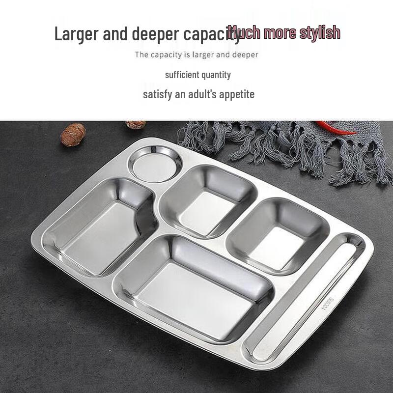 ZLIII Stal nierdzewna 304 Podzielona tacka na lunch