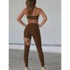 Aiyu European and American Sexy Style Yoga Suit Women's High-Elastic Jinammonia Sports Fitness Vest Asymmetrical Sexy Workout Clothes