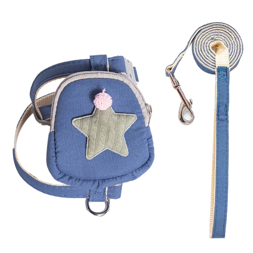 Haustiergeschirr Leine Set Verstellbare Riemen Gleichmäßiger Druck Ausbruchsicher Locker Katzenweste Gürtel für Draußen