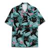 Magliette Divertenti con Stampa 3D di Procione da Uomo Camicetta Casual Hawaiana a Maniche Corte con Collo a Revers Camicia a Maniche Corte Estiva da Donna per le Vacanze