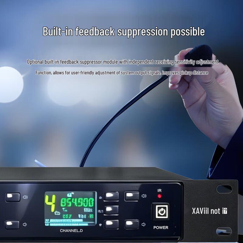 Xun Er Wei XW-634 Professional Quad Wireless Conference Microphone System (CN version)