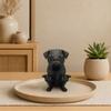 3D Printed French Bulldog Figurine Modern Matte Black Dog Statue Animal Desktop Decoration