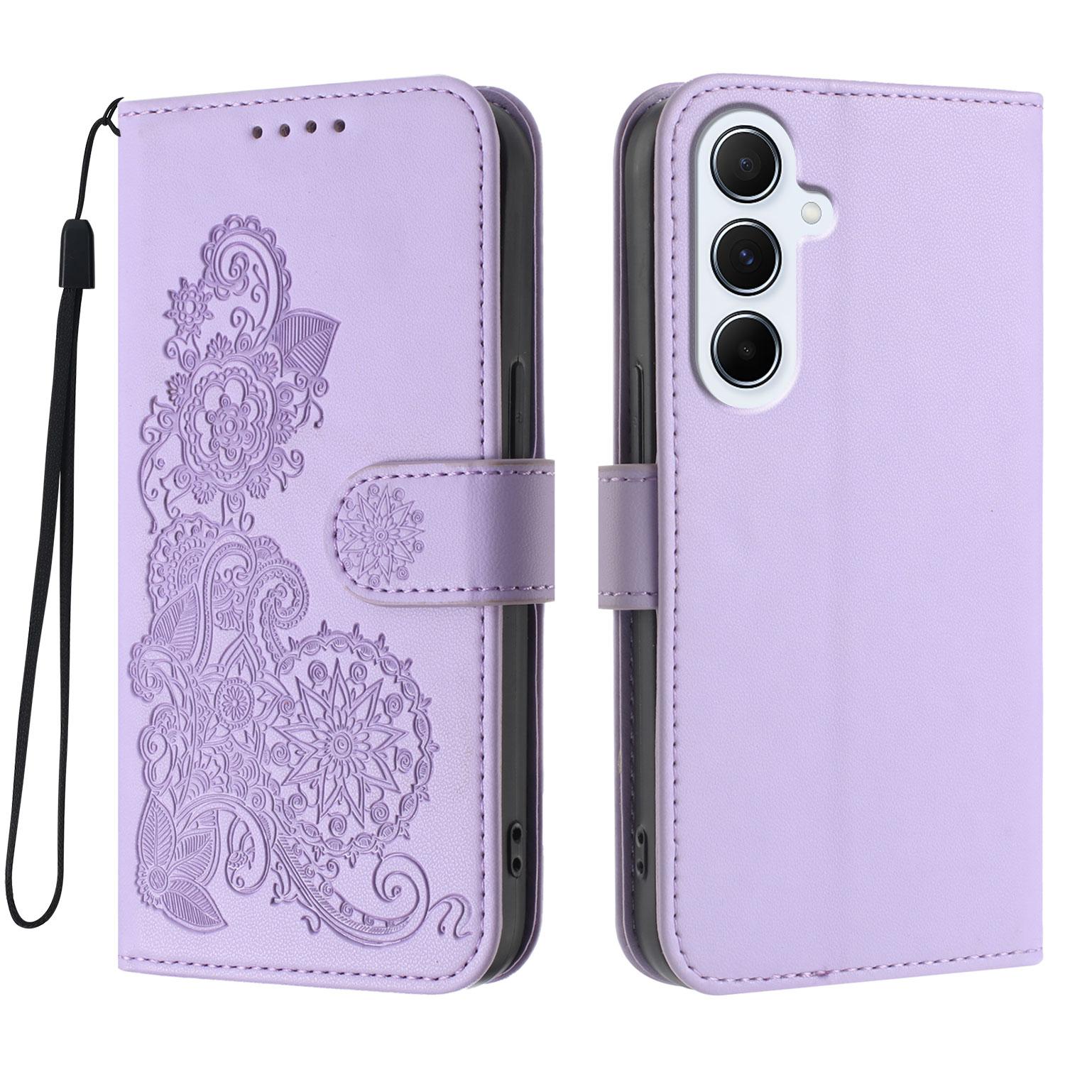 

For Samsung Galaxy A56 5G Phone Cases Mandala Flower Leather Wallet Mobile Cover with Strap H